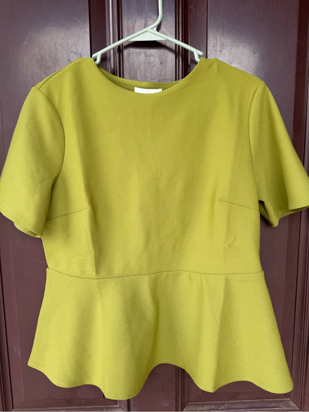 H&M Women’s Peplum Top in Olive Green